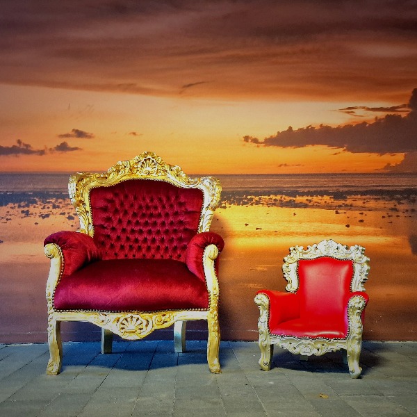 Sinterklaasstoel / Kerstmanstoel / Troon Rood ( Standaard )