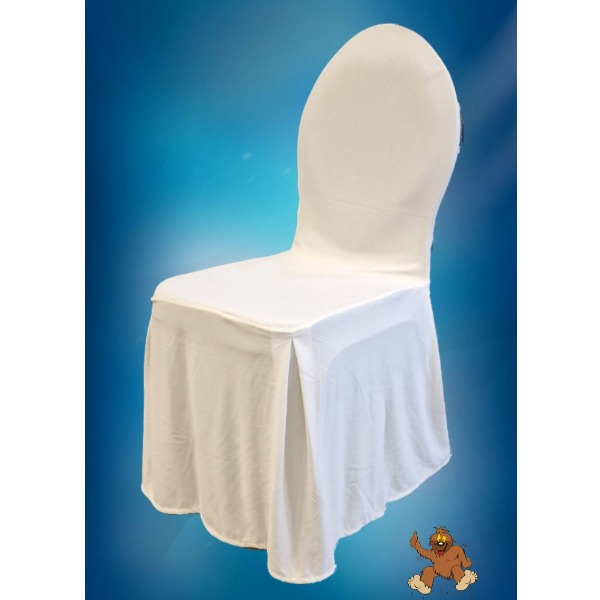 Weddingchair / Stackchair stapel stoel met cream witte rok